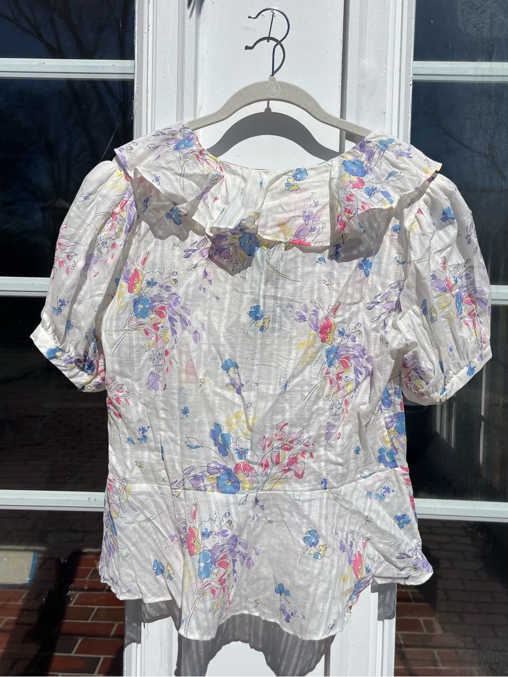 Ralph Lauren Ryle Ruffle Oyster Bay Floral Blouse NWT - Picture 8 of 8
